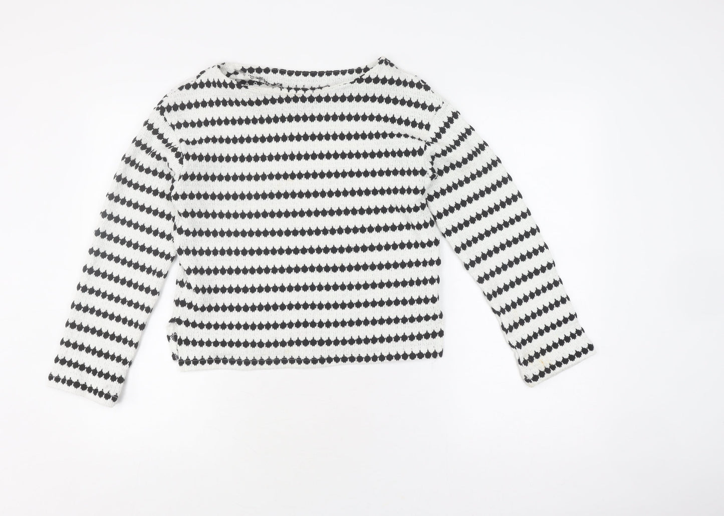 New Look Ladies Knit Pullover Jumper - Black/White, Size S