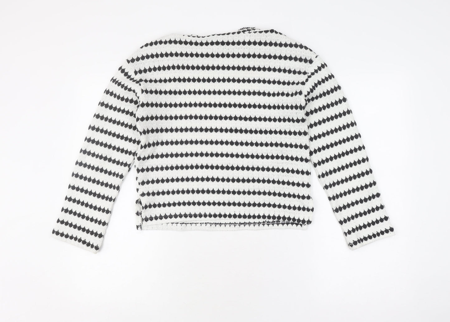 New Look Ladies Knit Pullover Jumper - Black/White, Size S