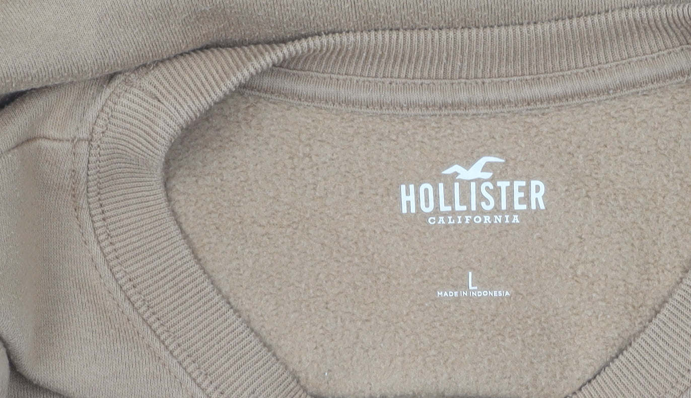 Hollister Unisex Brown Pullover Sweatshirt L