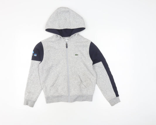 Lacoste Boys Grey Full Zip Hoodie - Size 10