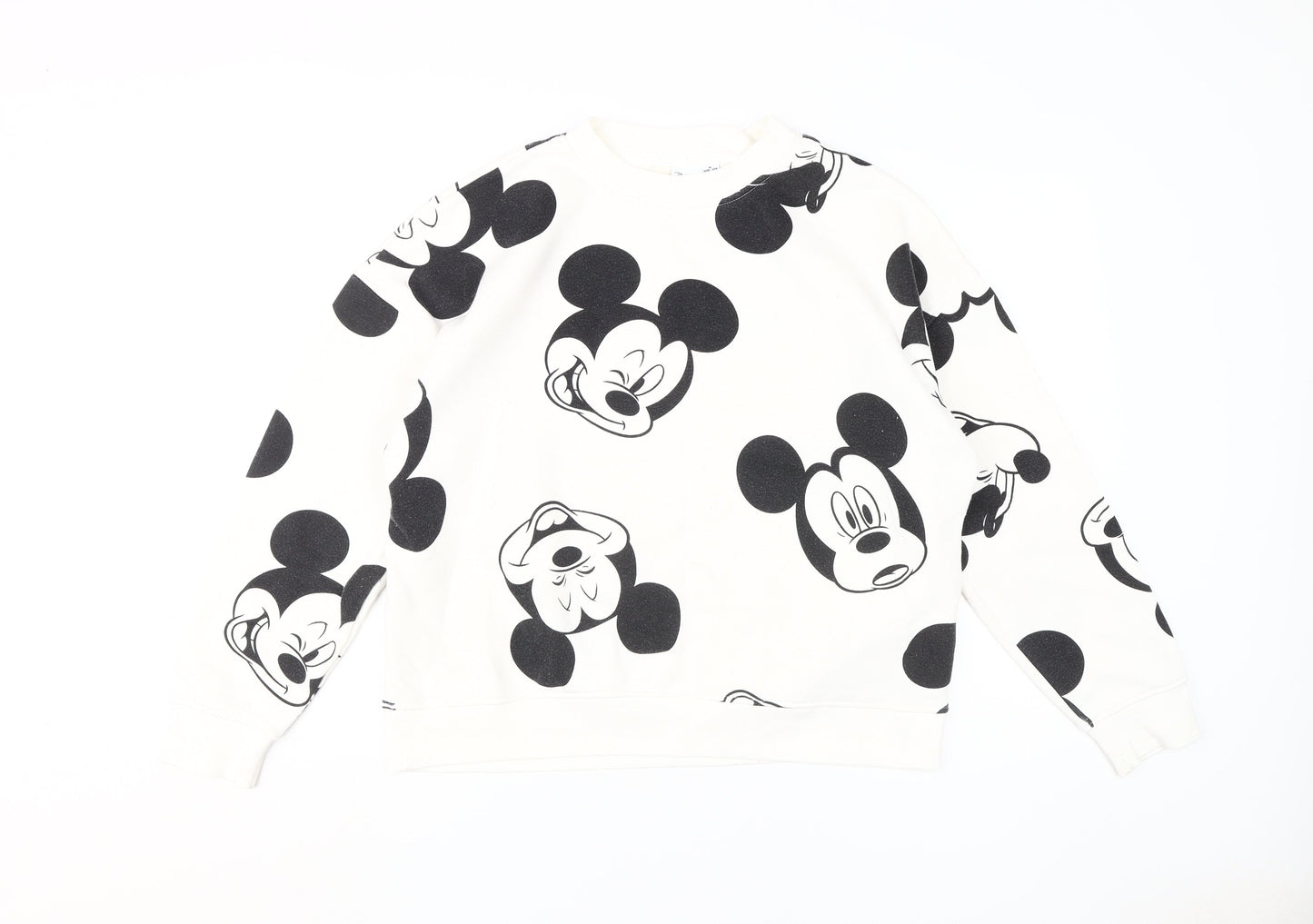 Disney Women's White Mickey Pullover Sweatshirt M