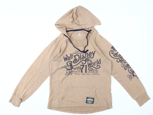 Disney Beige Pullover Hoodie, Unisex, Size 12