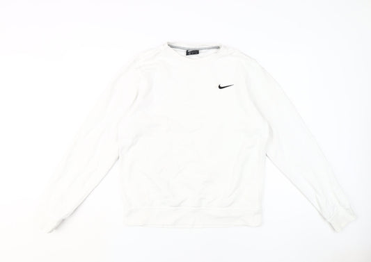Nike Men's White Pullover Logo Sweatshirt M