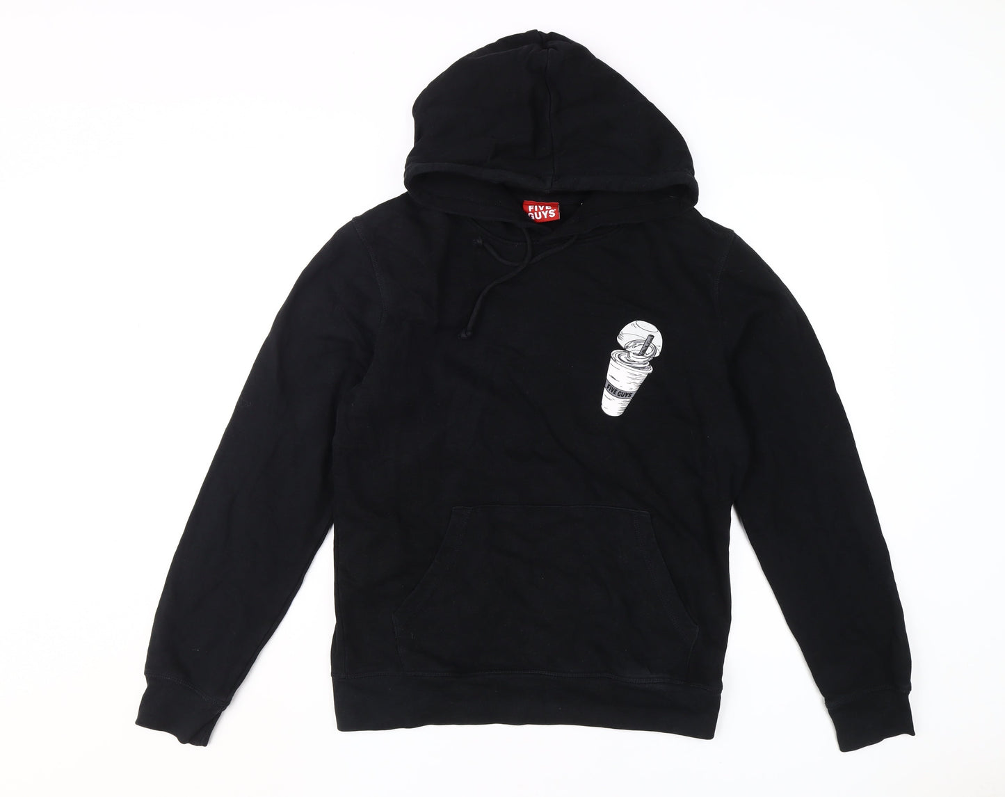 Five Guys Unisex Black XS Pullover Hoodie