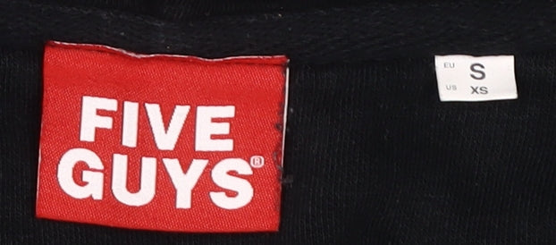 Five Guys Unisex Black XS Pullover Hoodie