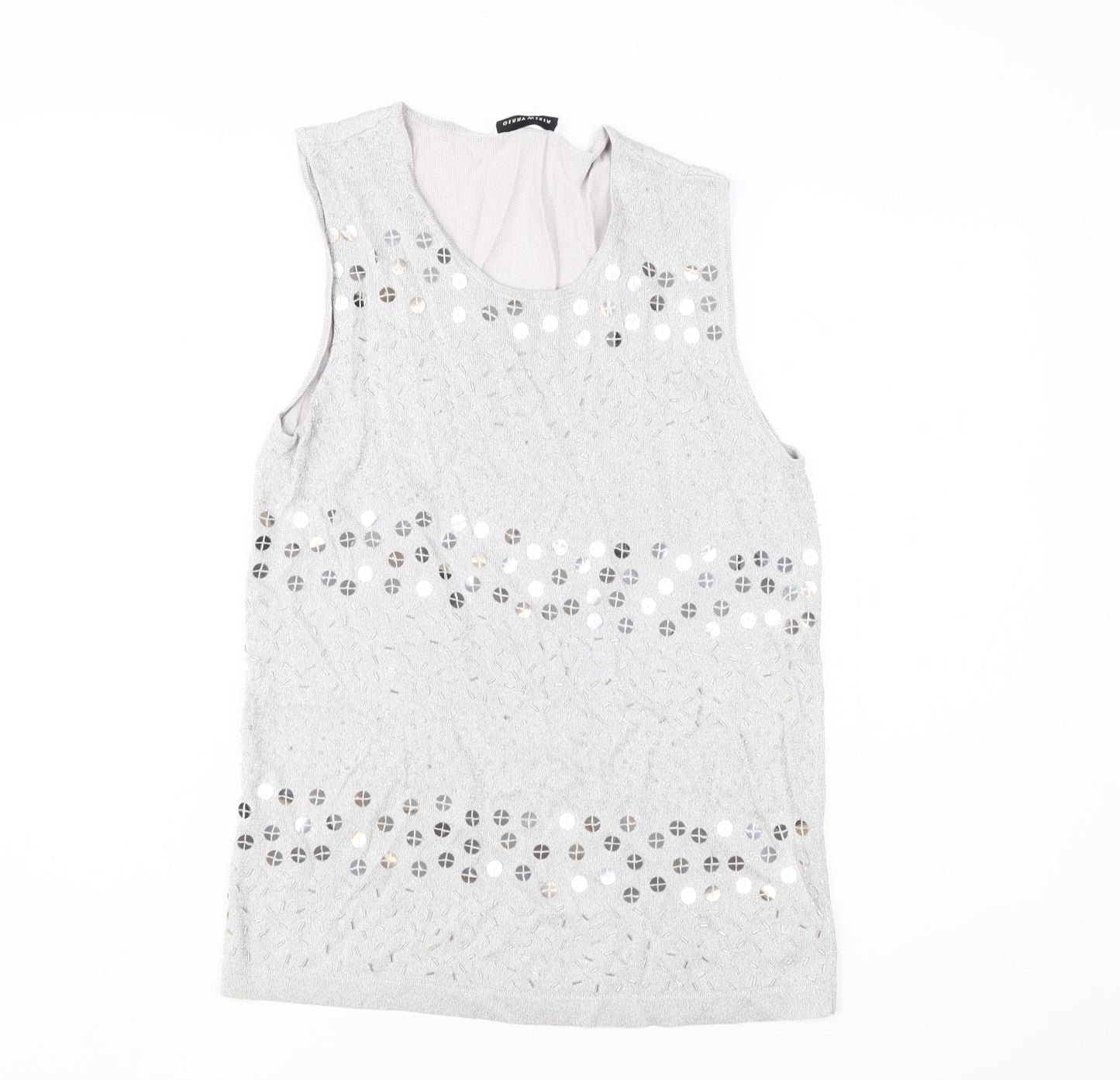 Gerry Weber Grey Sequin Women's Tank Top Size 16