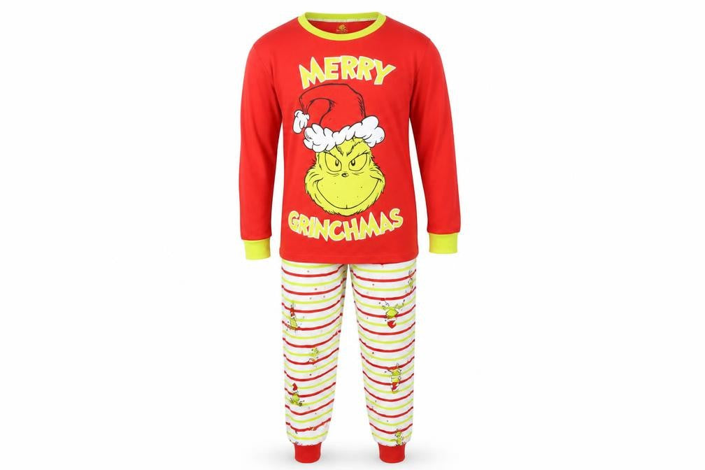 The Grinch Pyjama Set Unisex Adults Red L Christmas