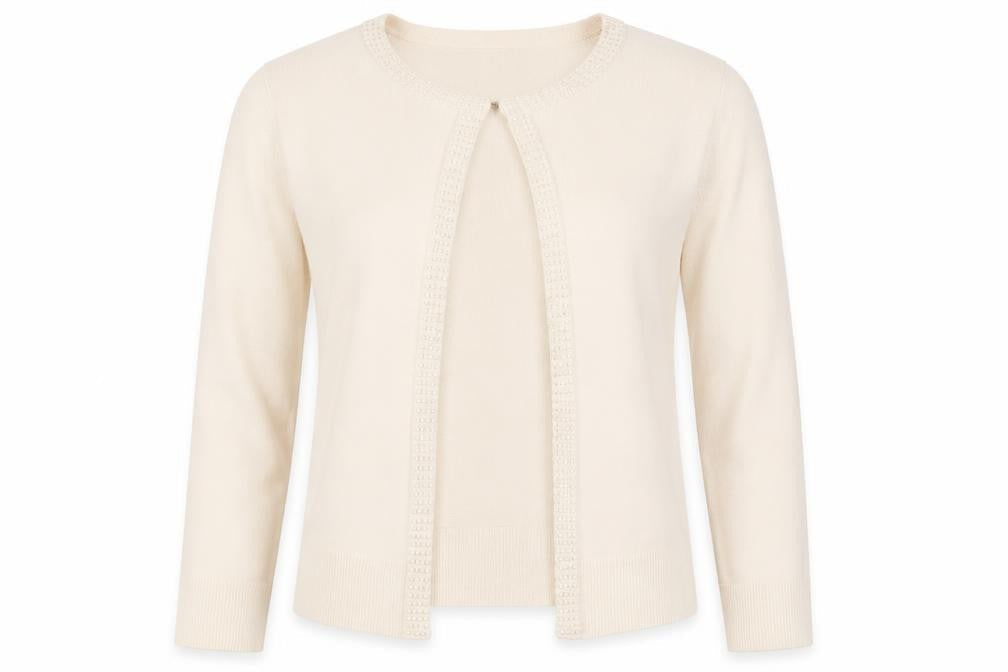 David Emanuel Women's Ivory Cardigan M