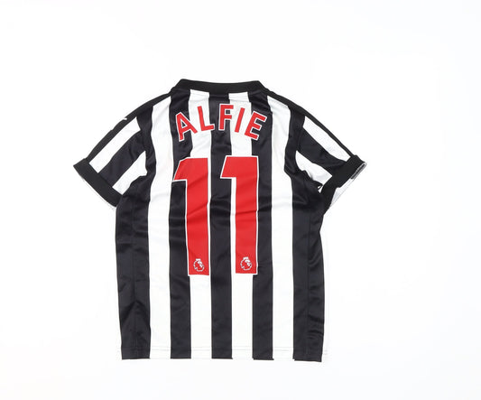 Puma Boys Football Jersey Black White Stripe 9-10 Years