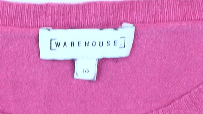 Warehouse Women's Pink Pullover Jumper Size 10
