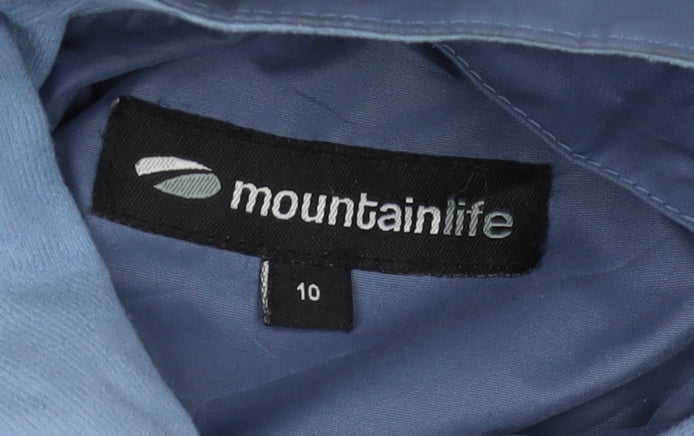 Mountain Life Women's Blue Parka Jacket - Size 10