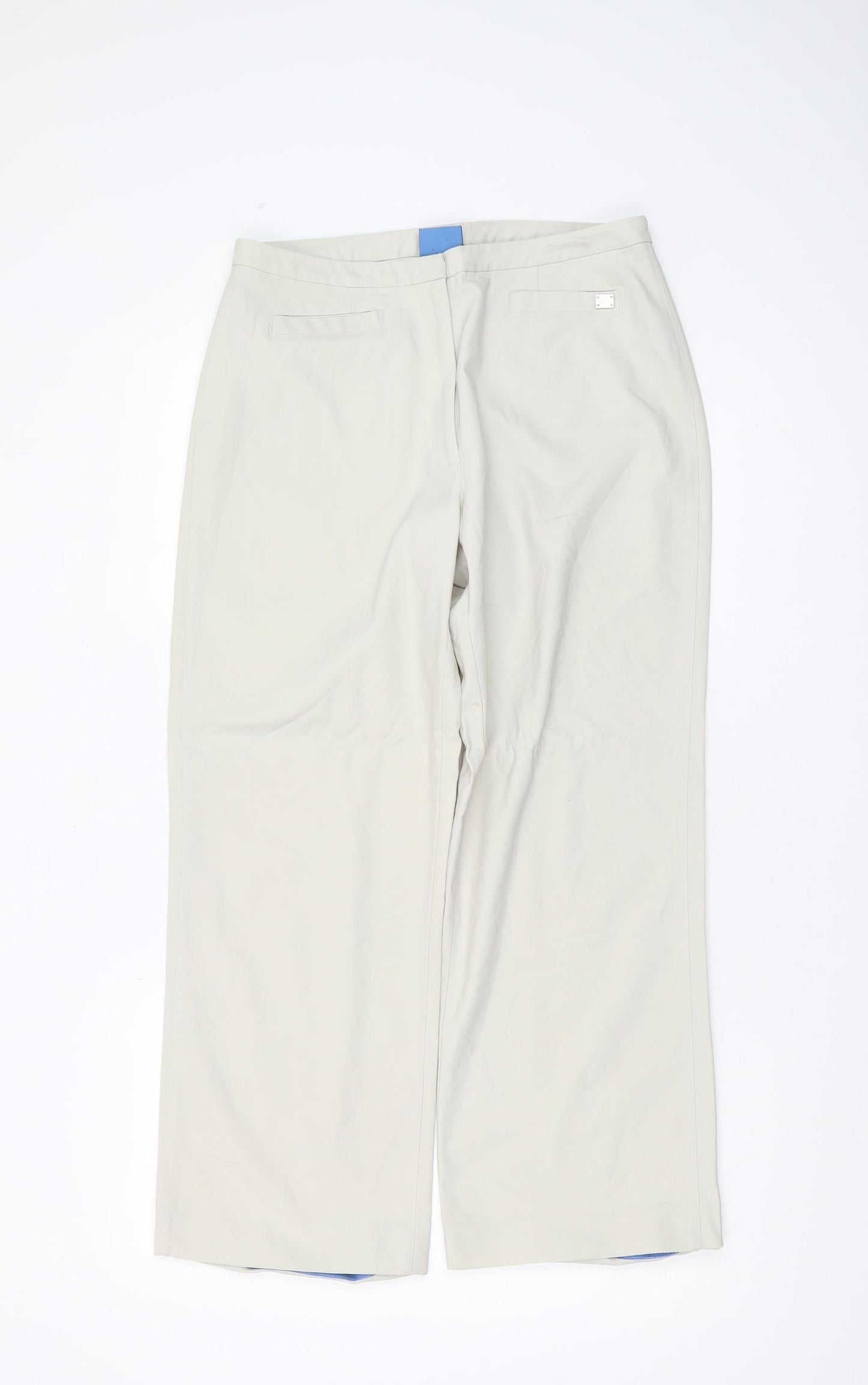 Ted Baker Women's Beige Straight Leg Trousers Size 4