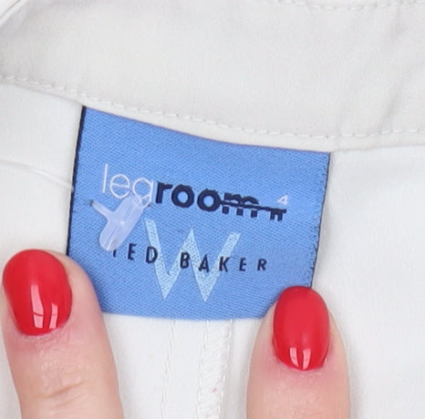 Ted Baker Women's Beige Straight Leg Trousers Size 4