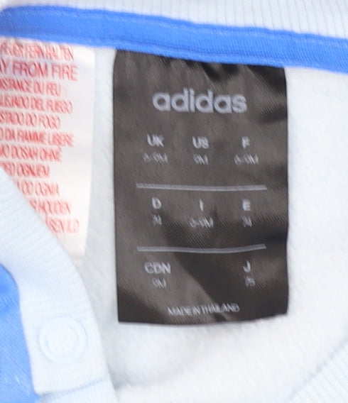 Adidas Unisex Baby Blue Pullover Top 3-6 Months