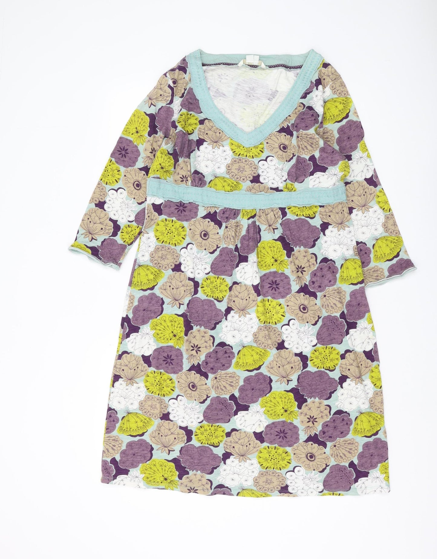 Boden Women's Multicoloured Floral Dress, Size 14