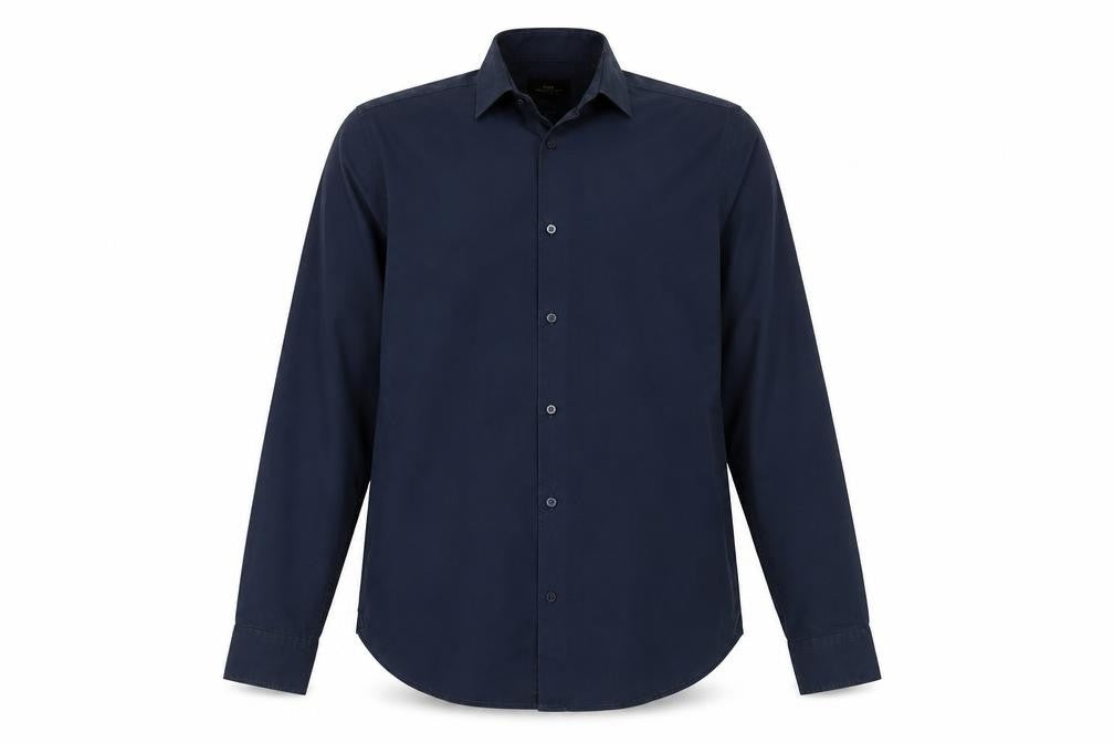 Moss London Men's Blue Button-Up Shirt, 15 Extra-Slim Fit