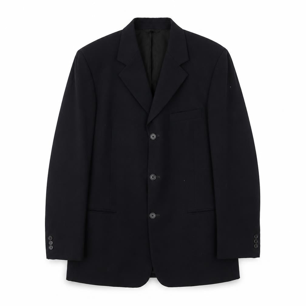 Mens 40 Chest Regular DKNY Black Two-Button Blazer
