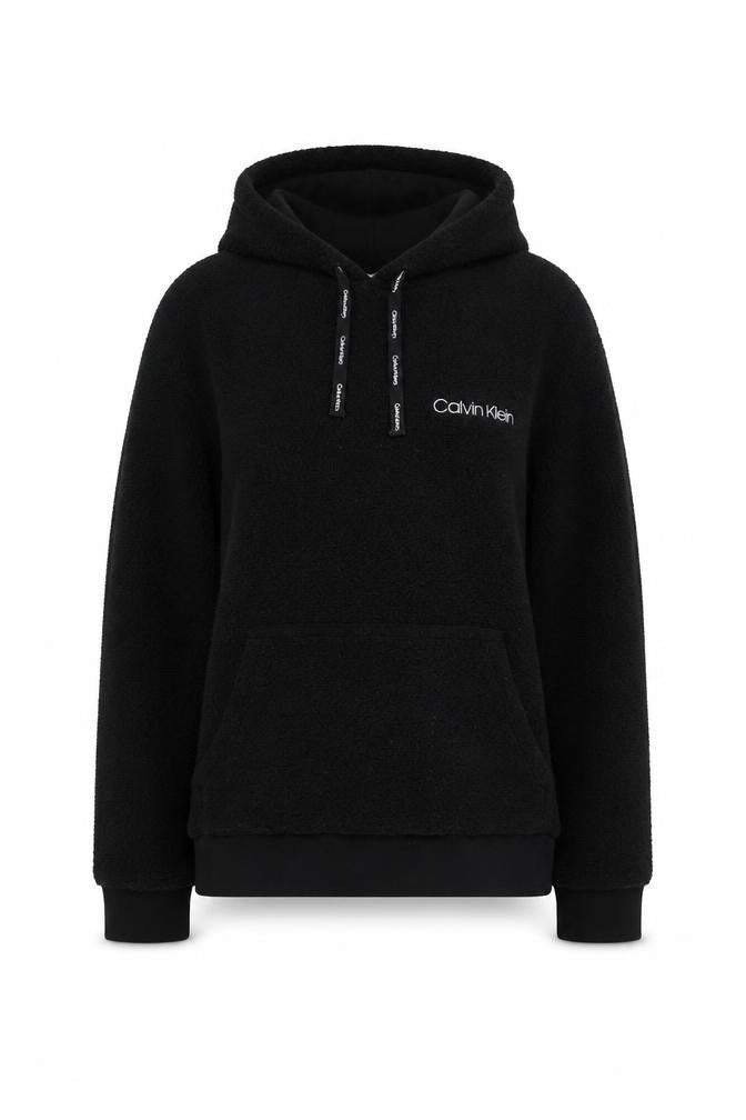 Womens UK XS Regular Calvin Klein Black Pullover Hoodie