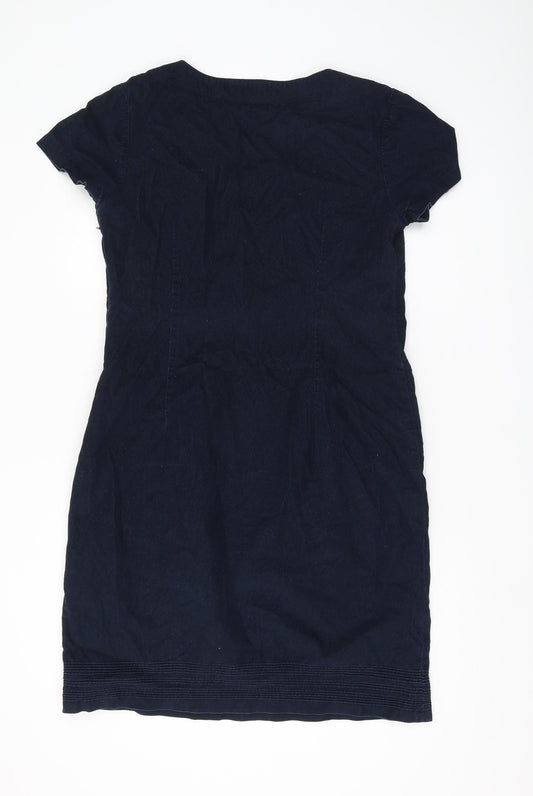 Boden Women's Black Sheath Dress Size 12, Short Sleeve