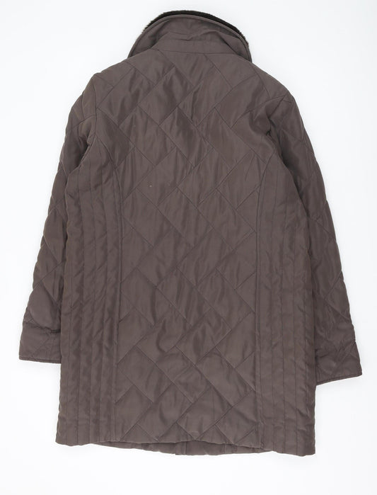 Eastex Women's Brown Quilted Long Coat Size 10