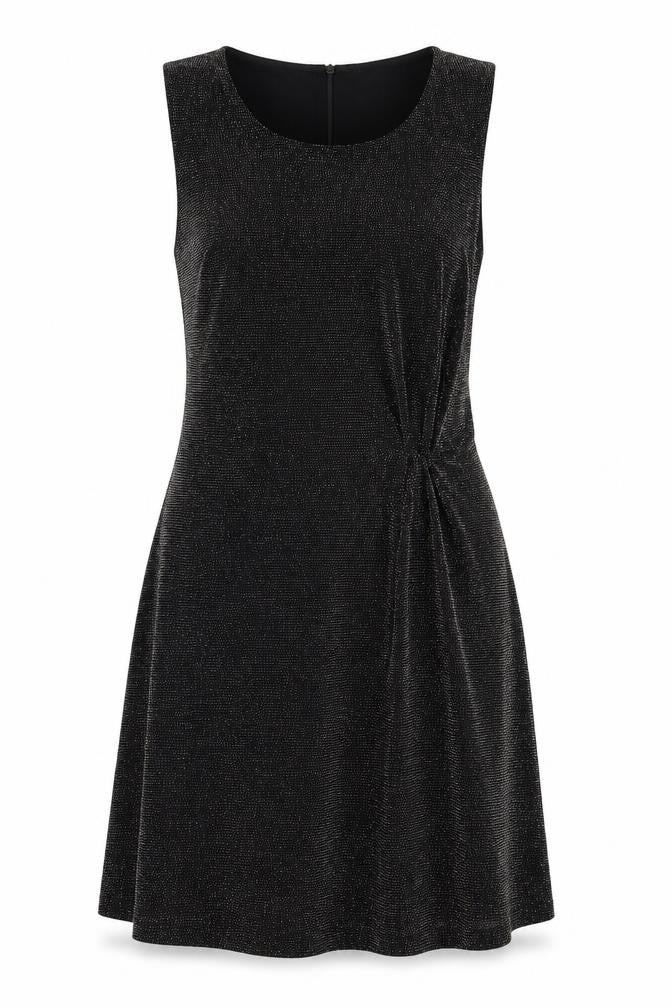 Front view of ESPRIT Women's Black Shift Dress, S, Party/Cocktail