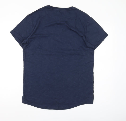 Clean Cut Copenhagen Blue Crew Neck Men's T-Shirt - M