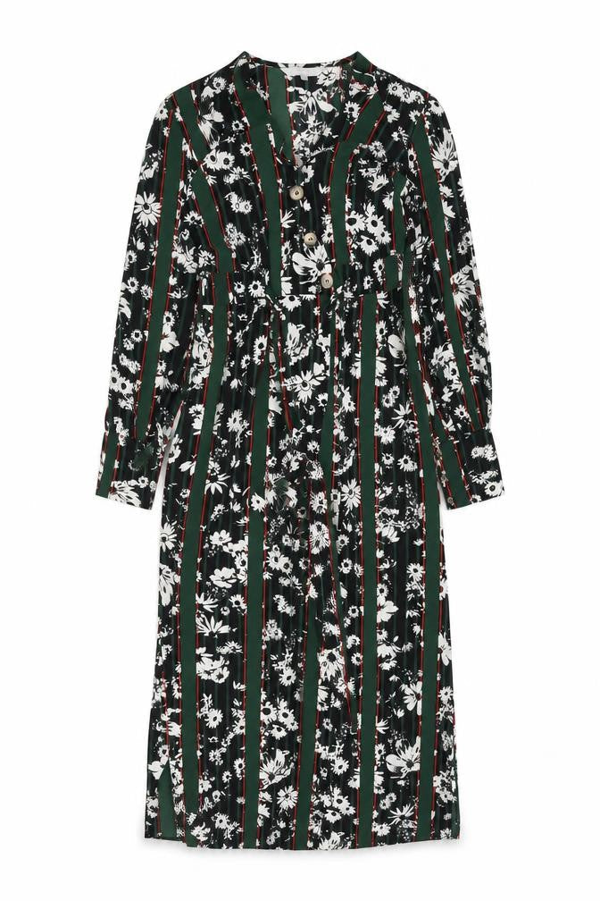 Front view of Red Herring Women's Multicoloured Midi Shirt Dress