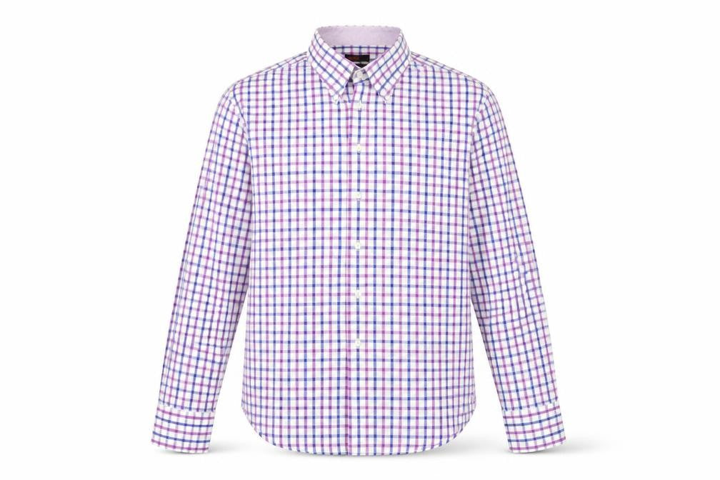 Front view of Zara Man Multicoloured Check Long Sleeve Shirt L