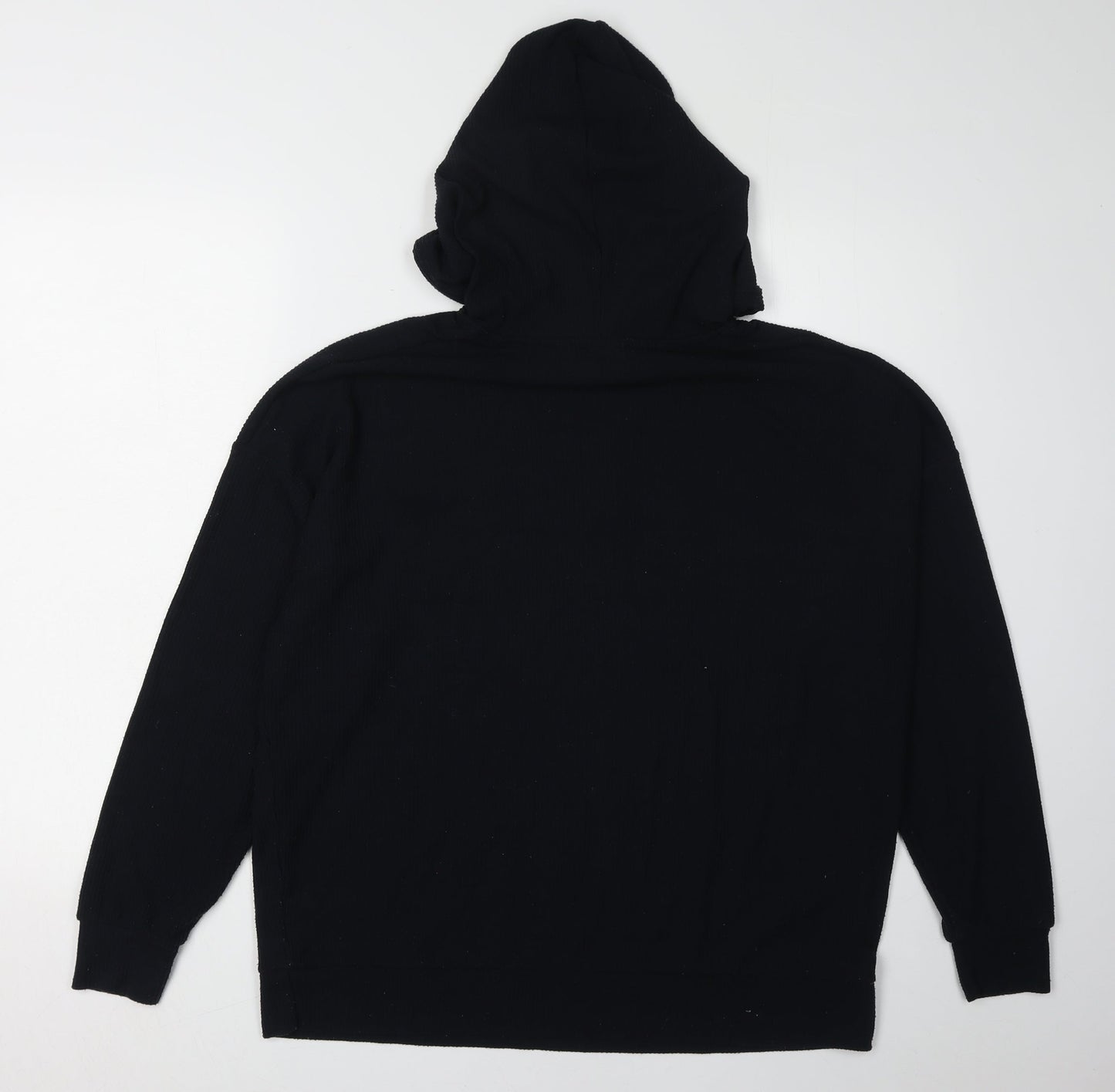 Unisex Adults UK 10 Relaxed USA Pro Black Pullover Hoodie