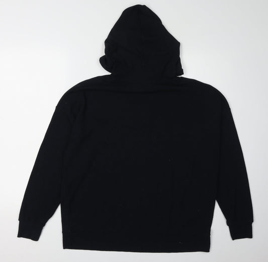 Unisex Adults UK 10 Relaxed USA Pro Black Pullover Hoodie