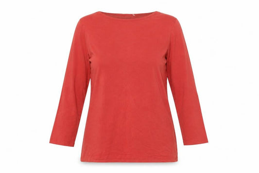 Womens UK Size 12 FatFace Red Cotton Blend T-Shirt