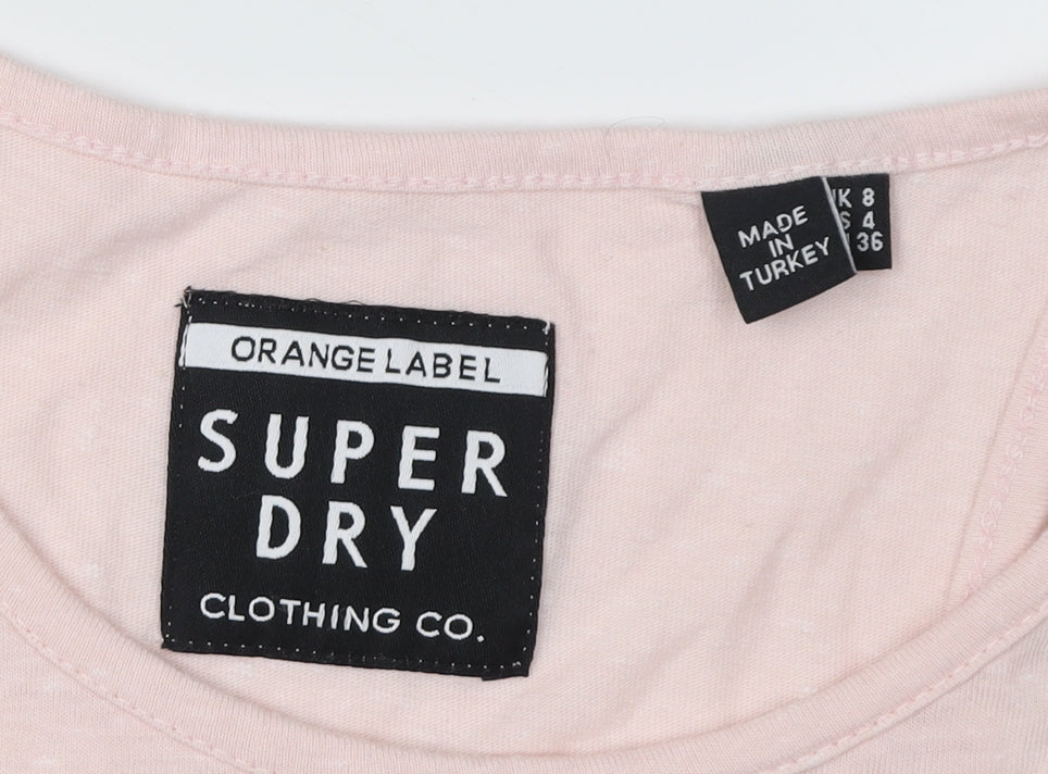 Superdry Women's Pink Tank Top - Size 8, Cotton Blend