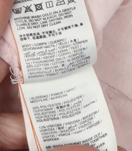 Superdry Women's Pink Tank Top - Size 8, Cotton Blend