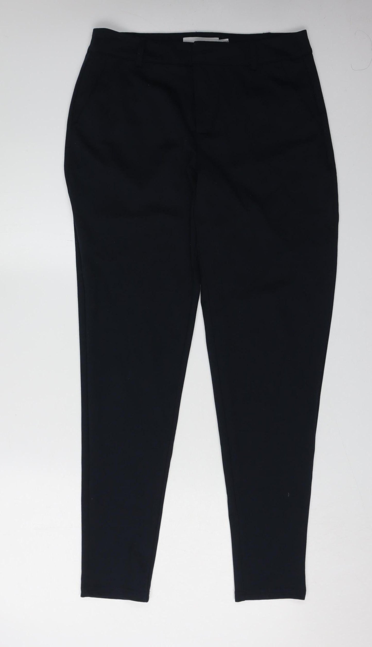 ICHI Women's Black Trousers M Regular Fit