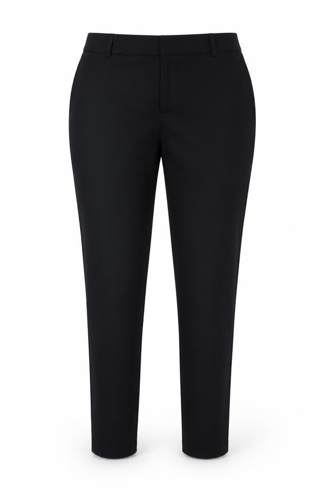 Front view of ICHI Women's Black Trousers M Regular Fit