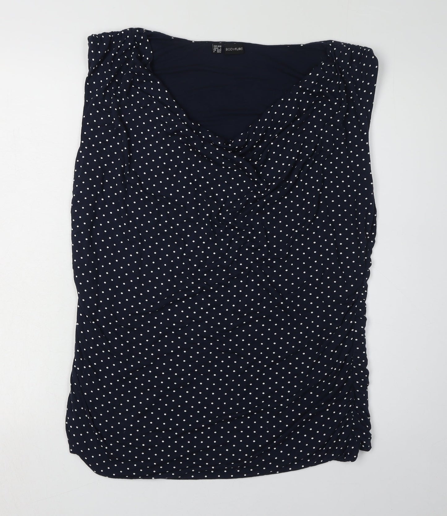 Bodyflirt Women's Black Polka Dot Sleeveless Top L