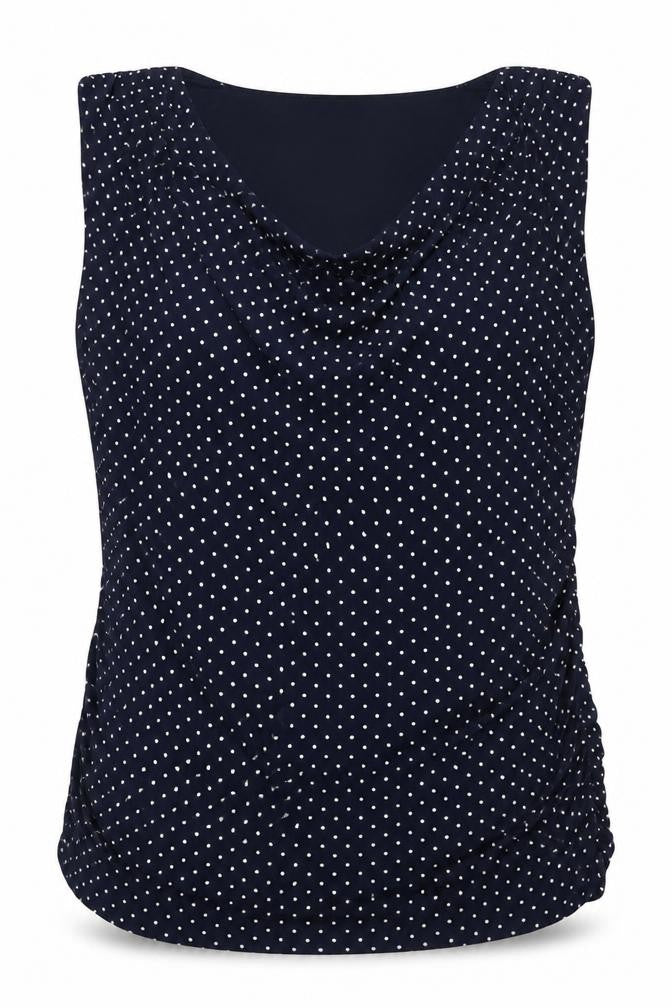 Bodyflirt Women's Black Polka Dot Sleeveless Top L