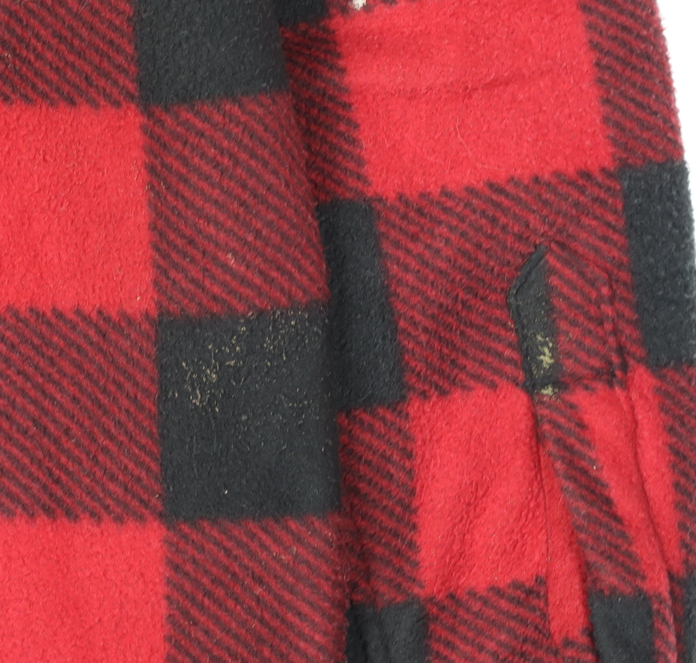 Champion Men's Red Black Checked Fleece Jacket S