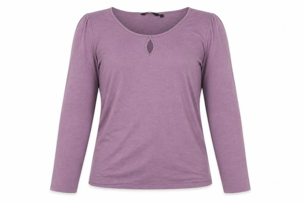 Isle Collection Women's Purple Long Sleeve T-Shirt L