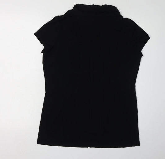 Kenneth Cole Reaction Women's Black Large Cowl Neck T-Shirt