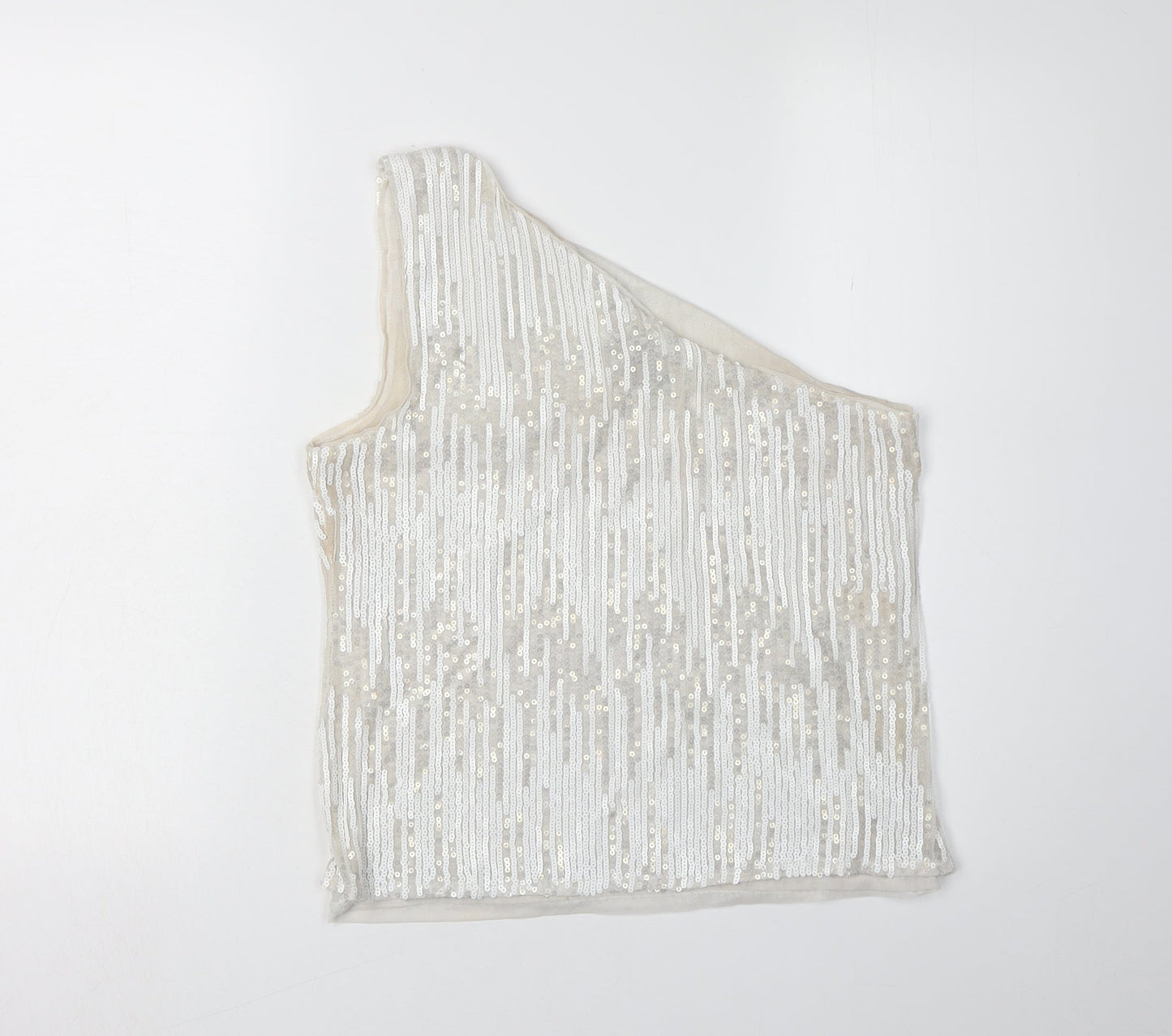 Mint Velvet Women's White Sequin One Shoulder Camisole
