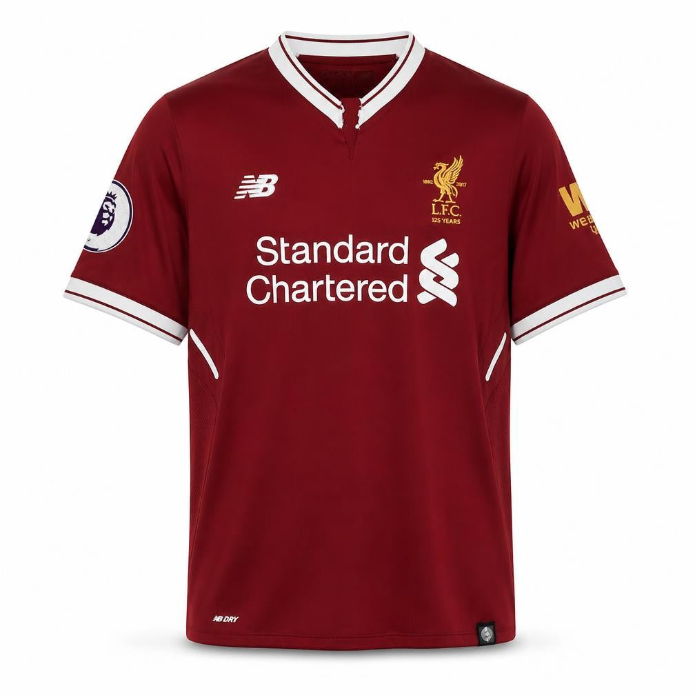 Front view of New Balance boys’ red short sleeve sports jersey, size 12