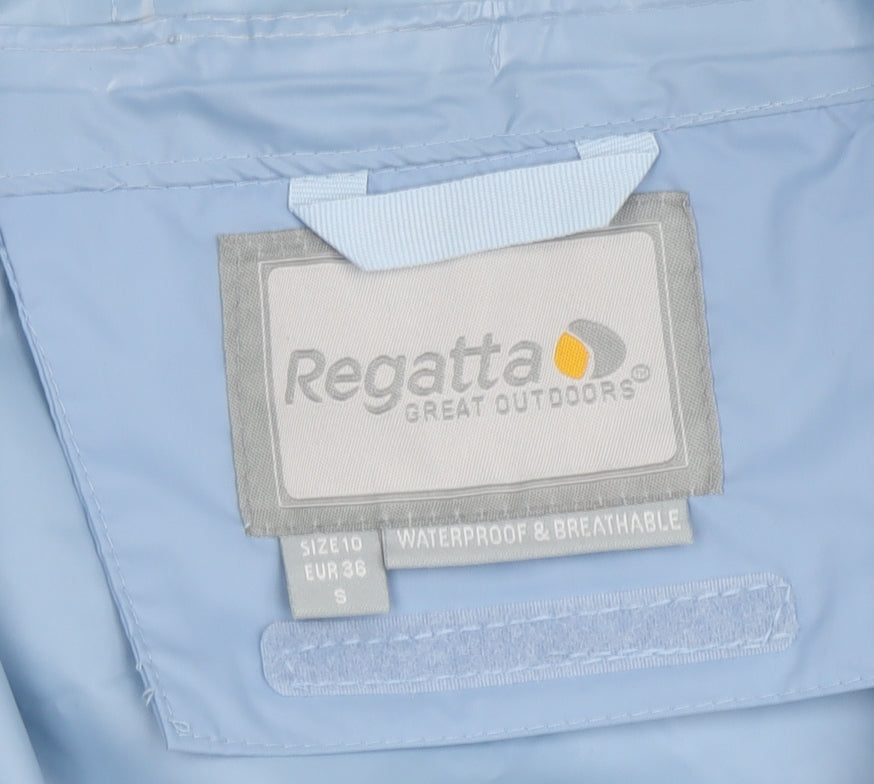 Regatta Women's Blue Waterproof Hooded Jacket Size 10