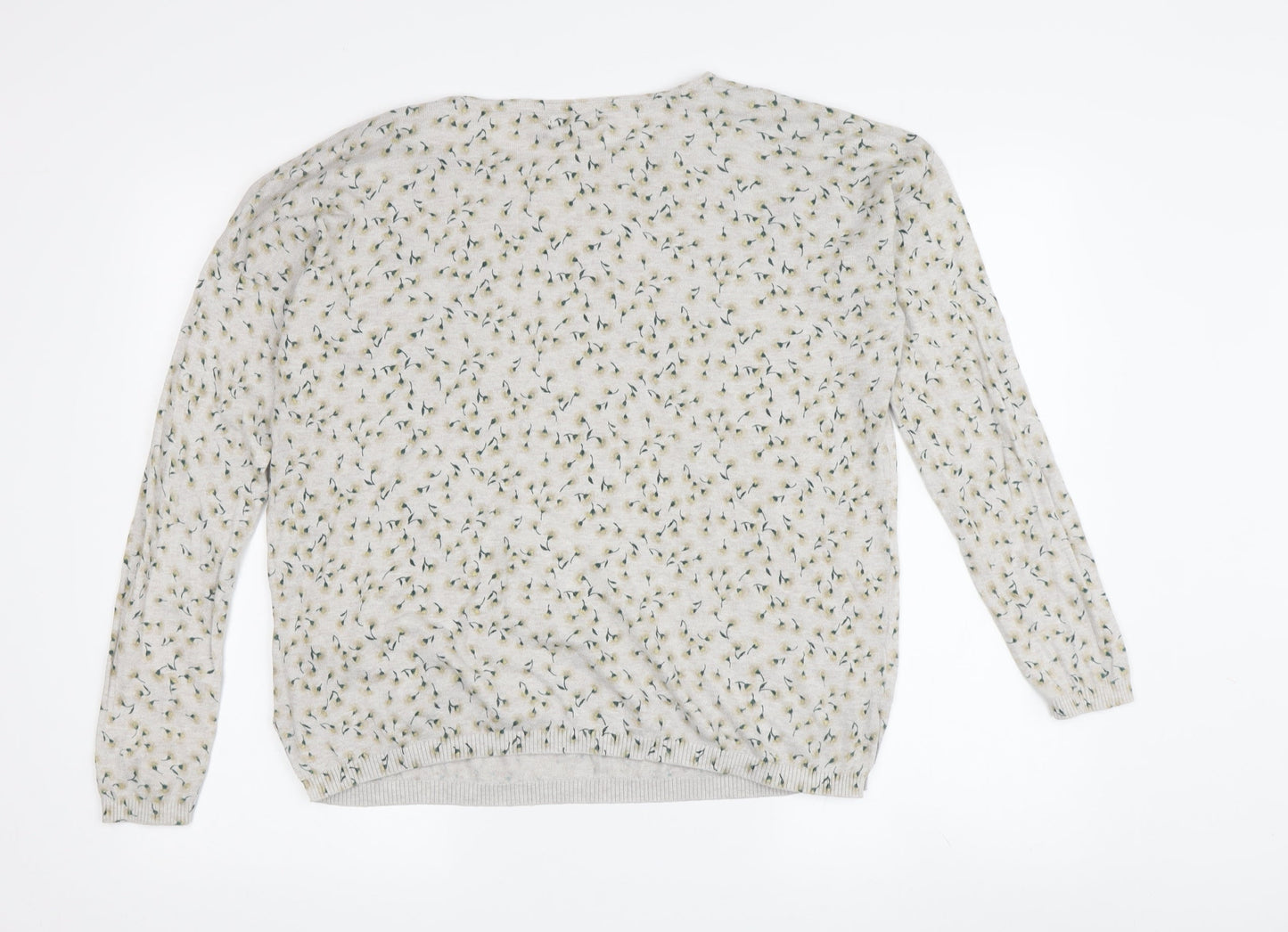 Fat Face Women's Ivory Floral Jumper, Size 12