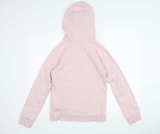 Under Armour Girls Pink Pullover Hoodie – Size L, Sports Style