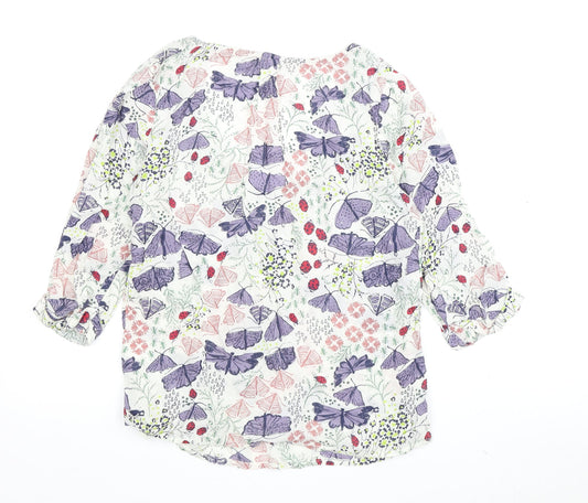 Joules Women's Multicoloured Floral Blouse - Size M