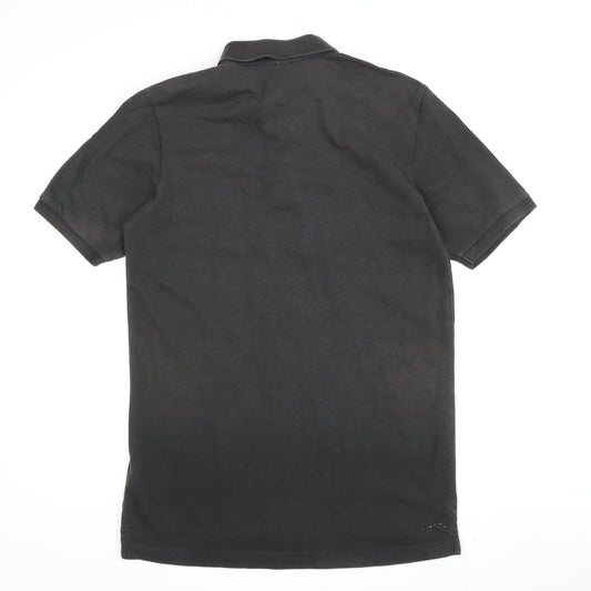 Adidas Men's Black Polo Shirt Size M Cotton