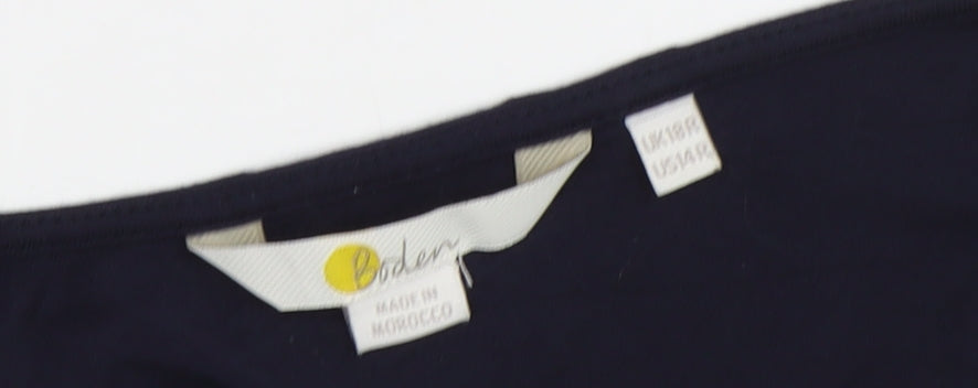 Boden Women's Black Sleeveless Viscose Dress