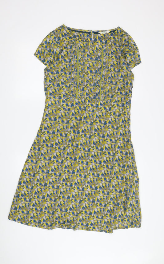 White Stuff Women's Geometric A-Line Dress, Size 10