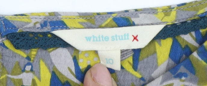 White Stuff Women's Geometric A-Line Dress, Size 10
